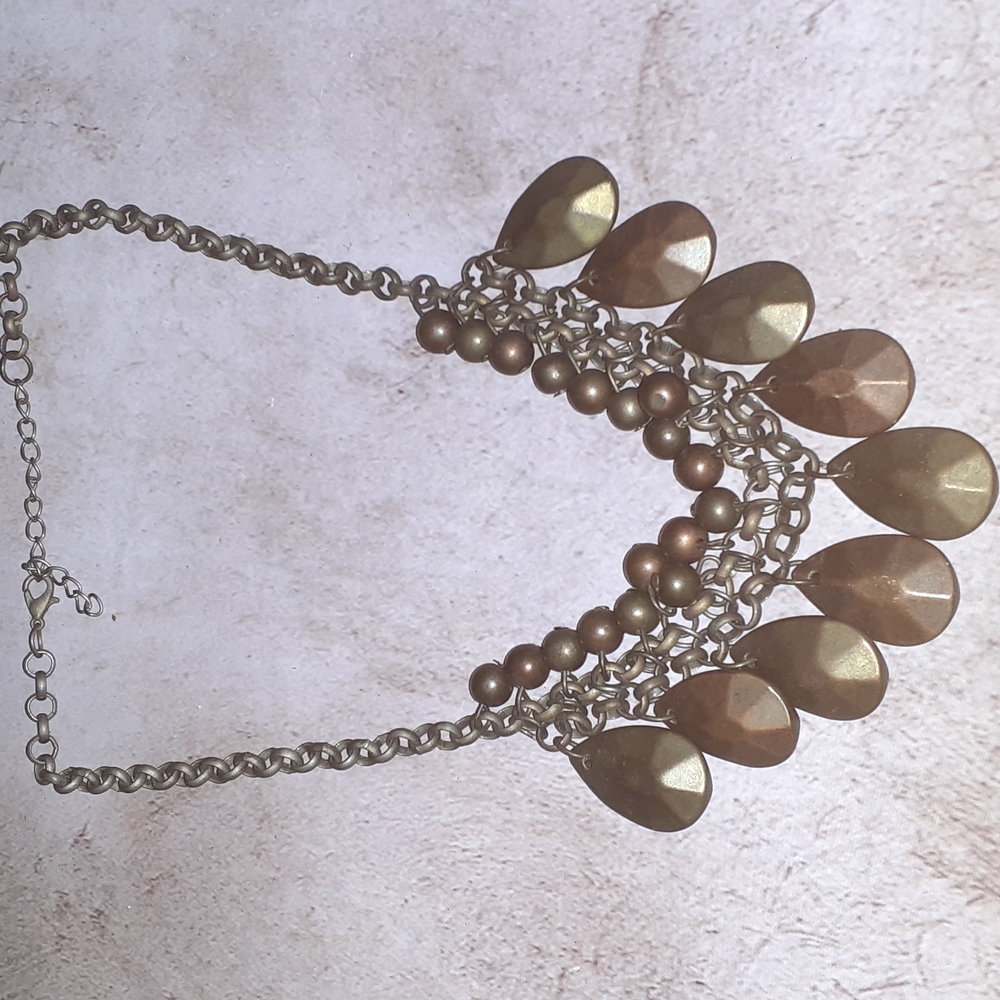 bronze metal necklace